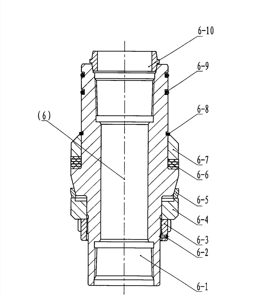 Fracturing-extraction well head device with combined sealing, directional separation and abrasion resistance