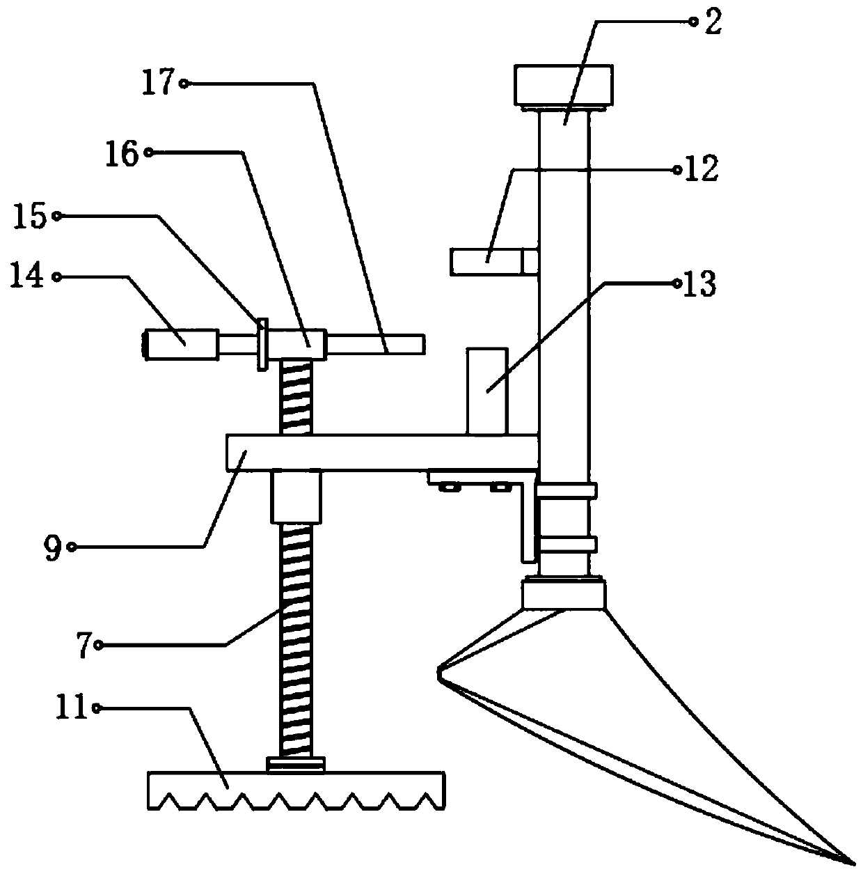 Agricultural furrowing device