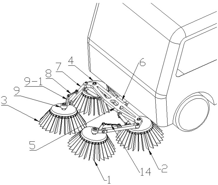 Sweeping mechanism of small sweeper