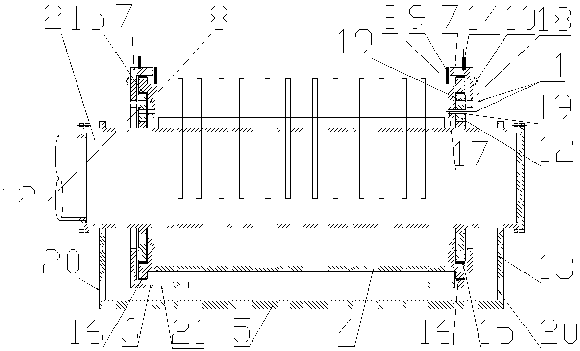 Laminar flow collecting pipe cooling water quantity control device