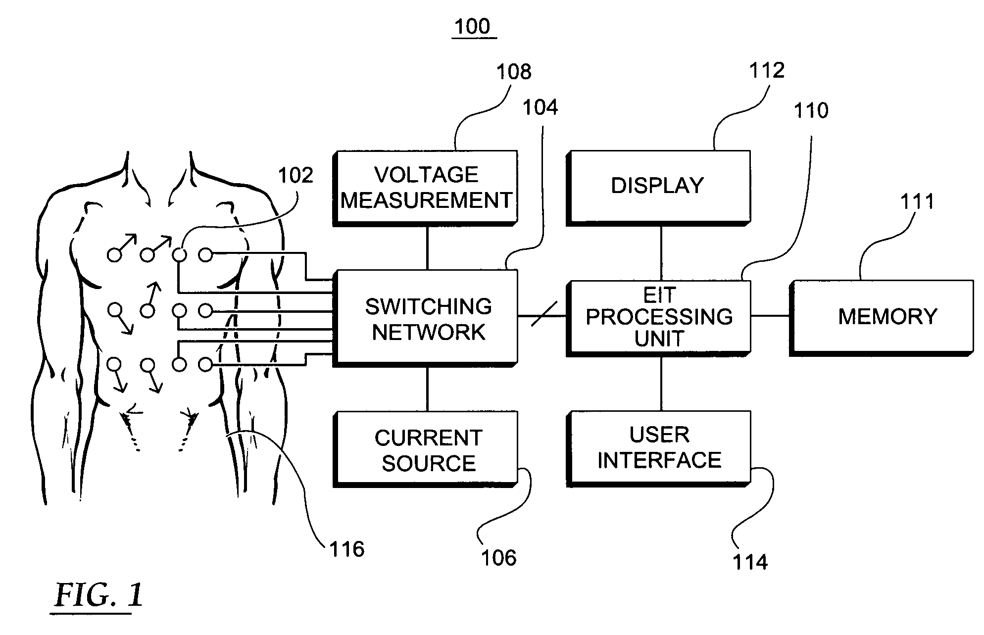 Electrical impedance tomography using a virtual short measurement technique