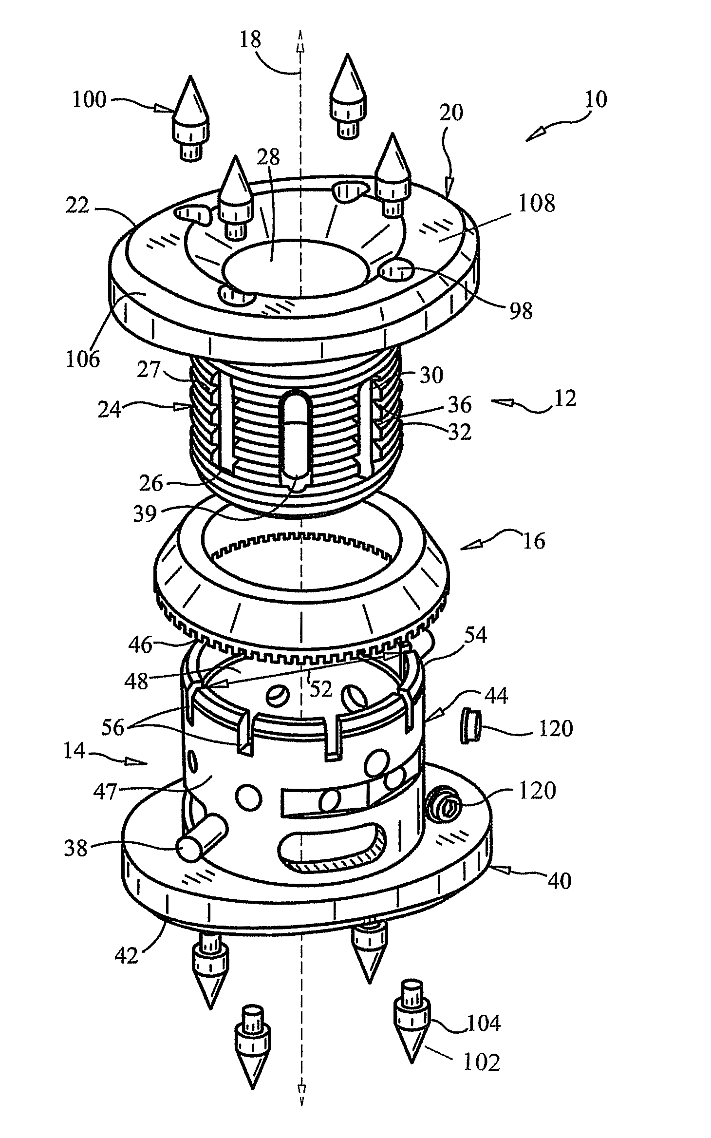 Expandable vertebral prosthesis