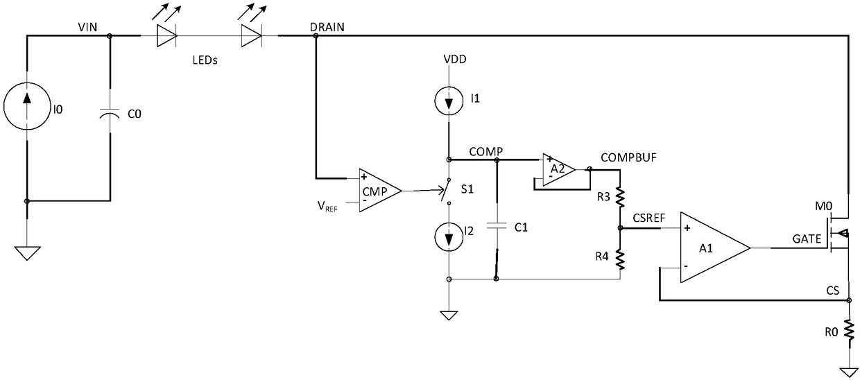 Controller, chip and method for eliminating current ripple in LED drive system