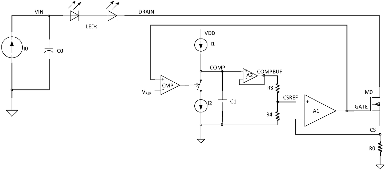 Controller, chip and method for eliminating current ripple in LED drive system