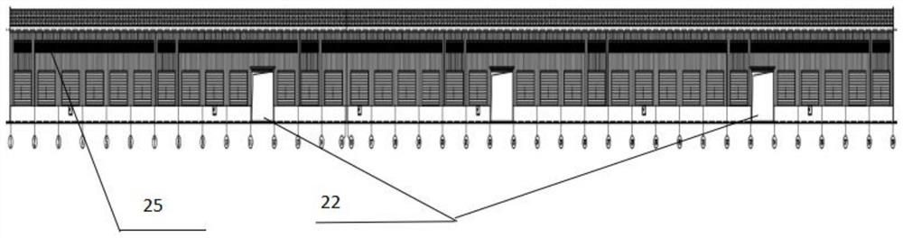 Large scrap steel processing and distribution center factory and workshop arrangement mode