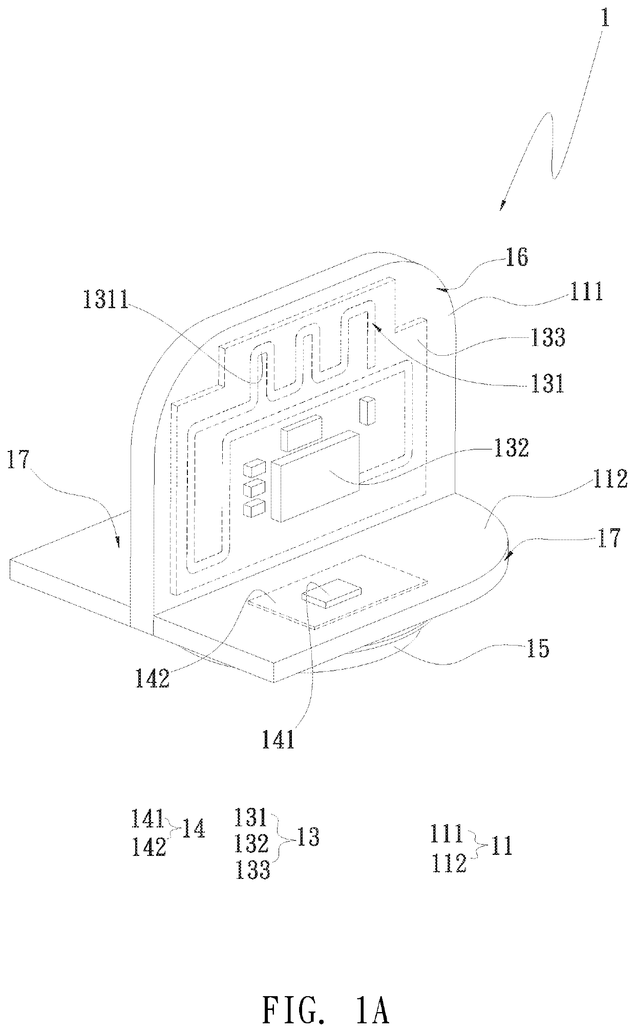 Structure and apparatus for tire pressure monitoring