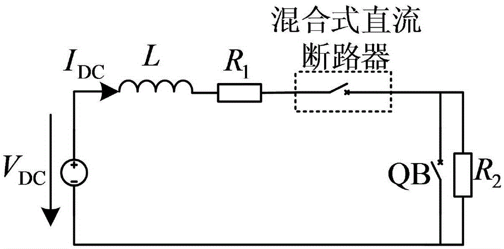 Hybrid DC current breaker topological structure