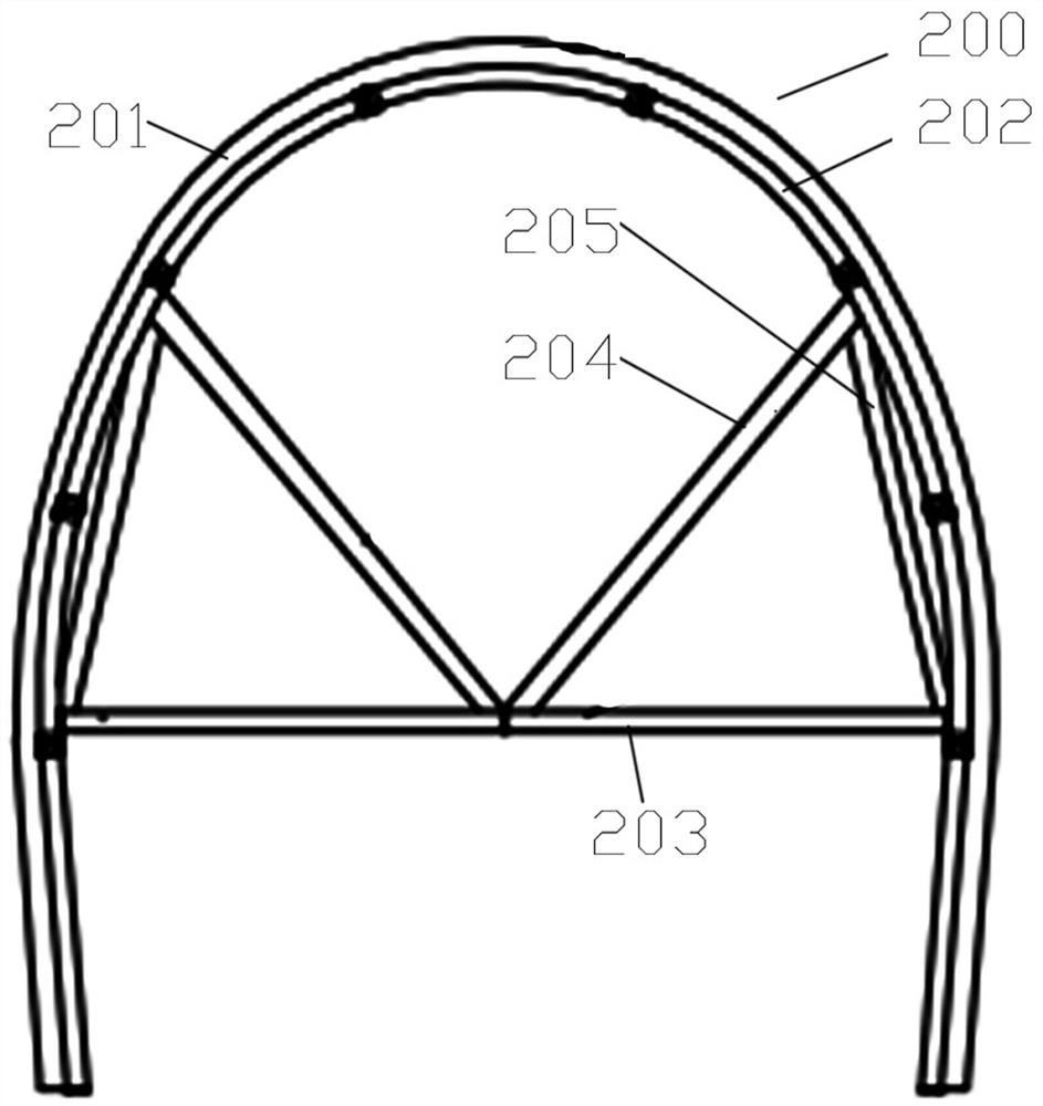 Supporting method suitable for large deformation of mudstone tunnel