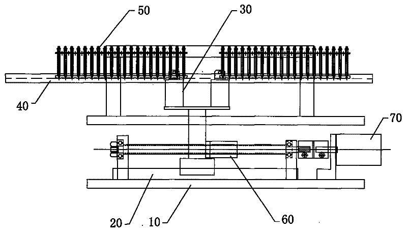 Double-row track feed type system for specific feeding of vertical LED lead frame