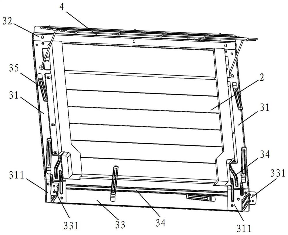 Heating element mounting structure of warm air blower and warm air blower