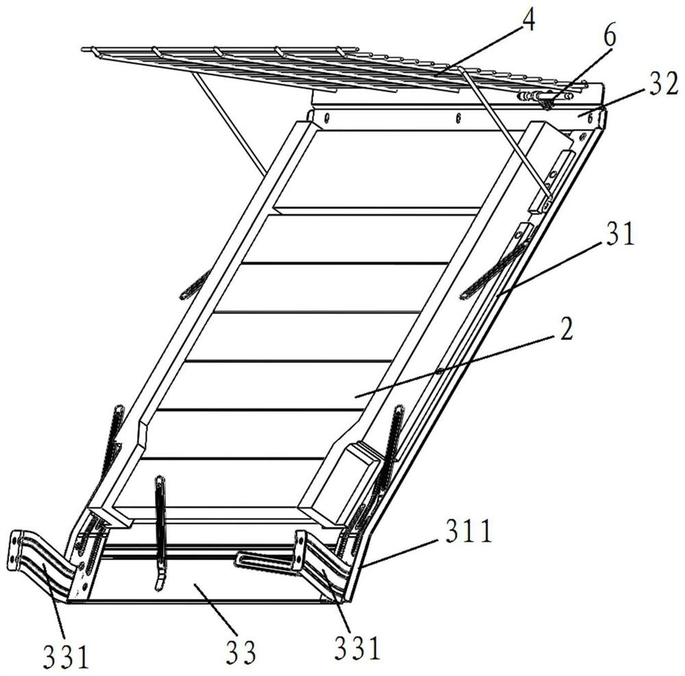 Heating element mounting structure of warm air blower and warm air blower