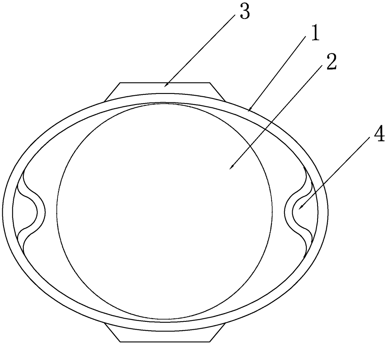 Large channel bending portion of endoscope insertion tube