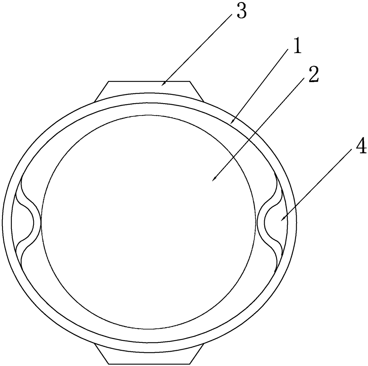 Large channel bending portion of endoscope insertion tube