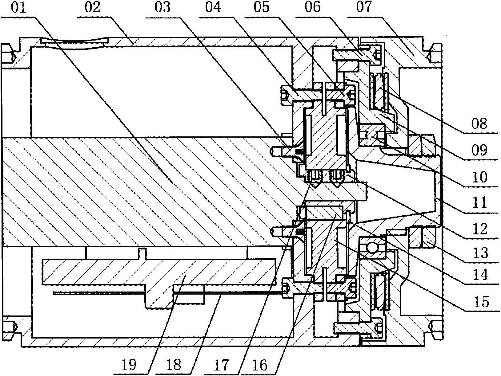 Robot revolute joint module with single degree of freedom