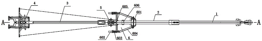 A three-segment crawler retractable aircraft traction device