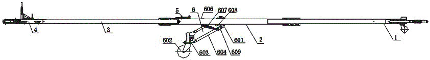 A three-segment crawler retractable aircraft traction device