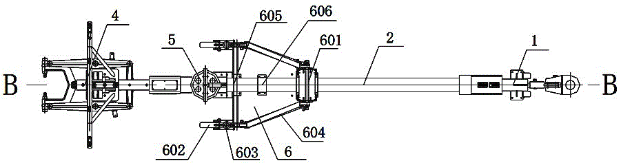 A three-segment crawler retractable aircraft traction device