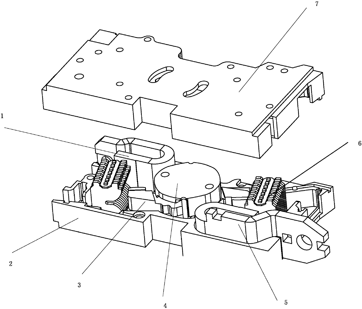 Double breakpoint moulded case circuit breaker having modularized structure