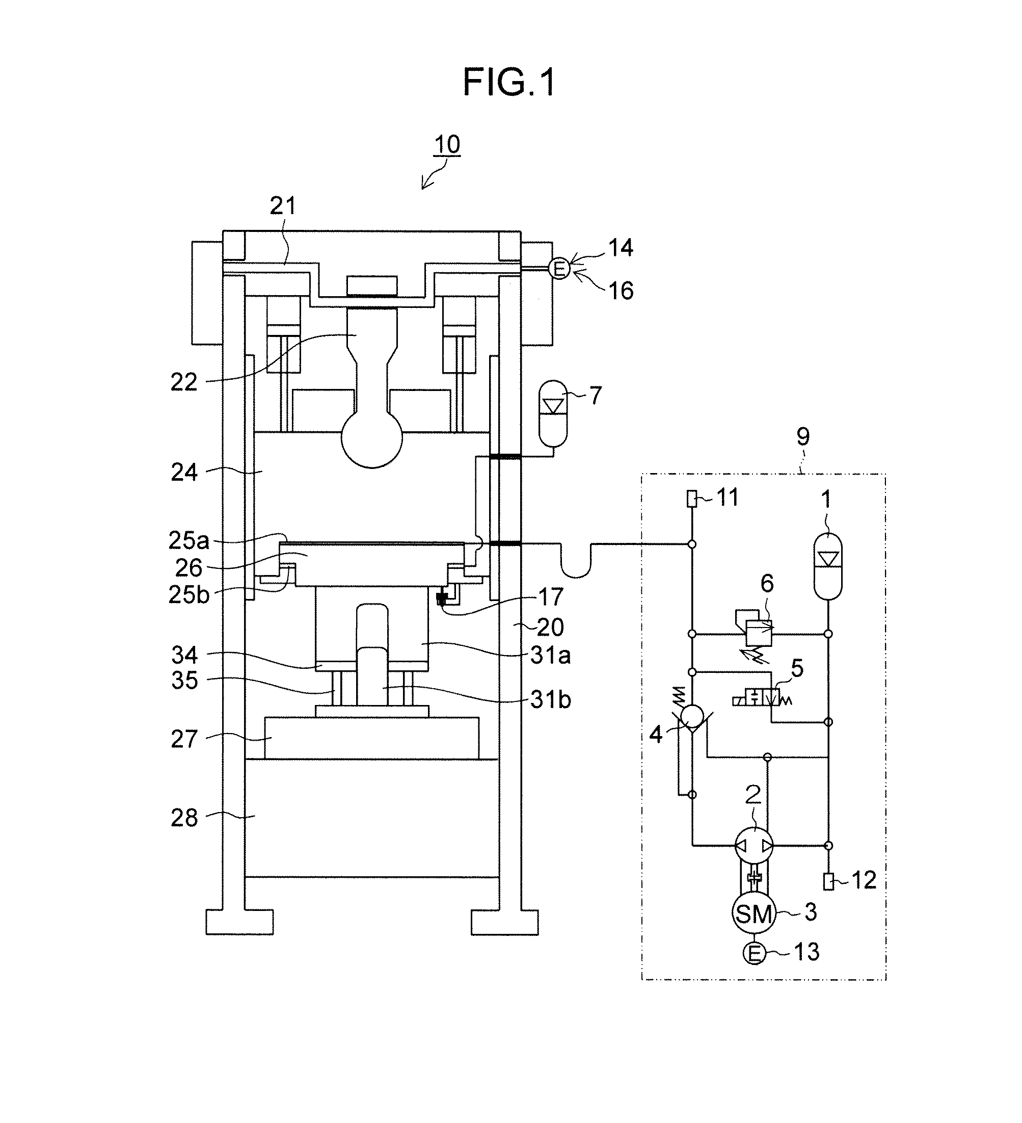 Press machine and method for controlling slide of press machine