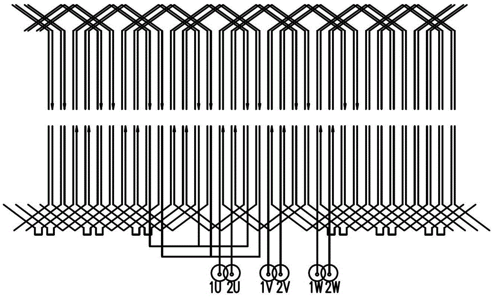 Stator winding embedding method of multi-phase low-voltage large-capacity direct-drive wind turbine