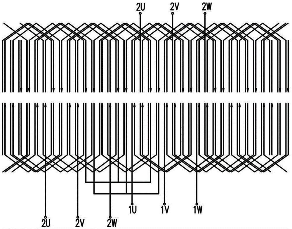 Stator winding embedding method of multi-phase low-voltage large-capacity direct-drive wind turbine