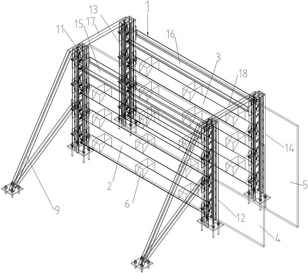 Sharing formwork system for batch prefabricated concrete members