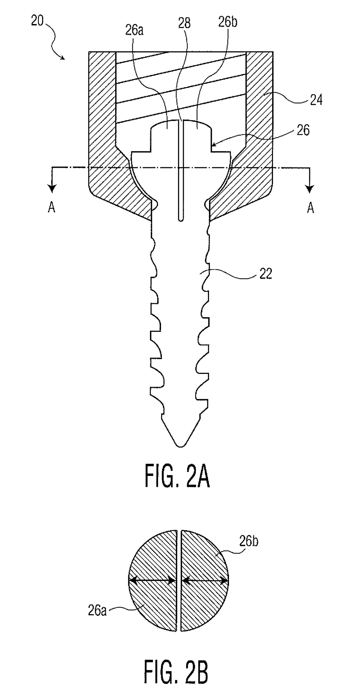 Biased angle screws