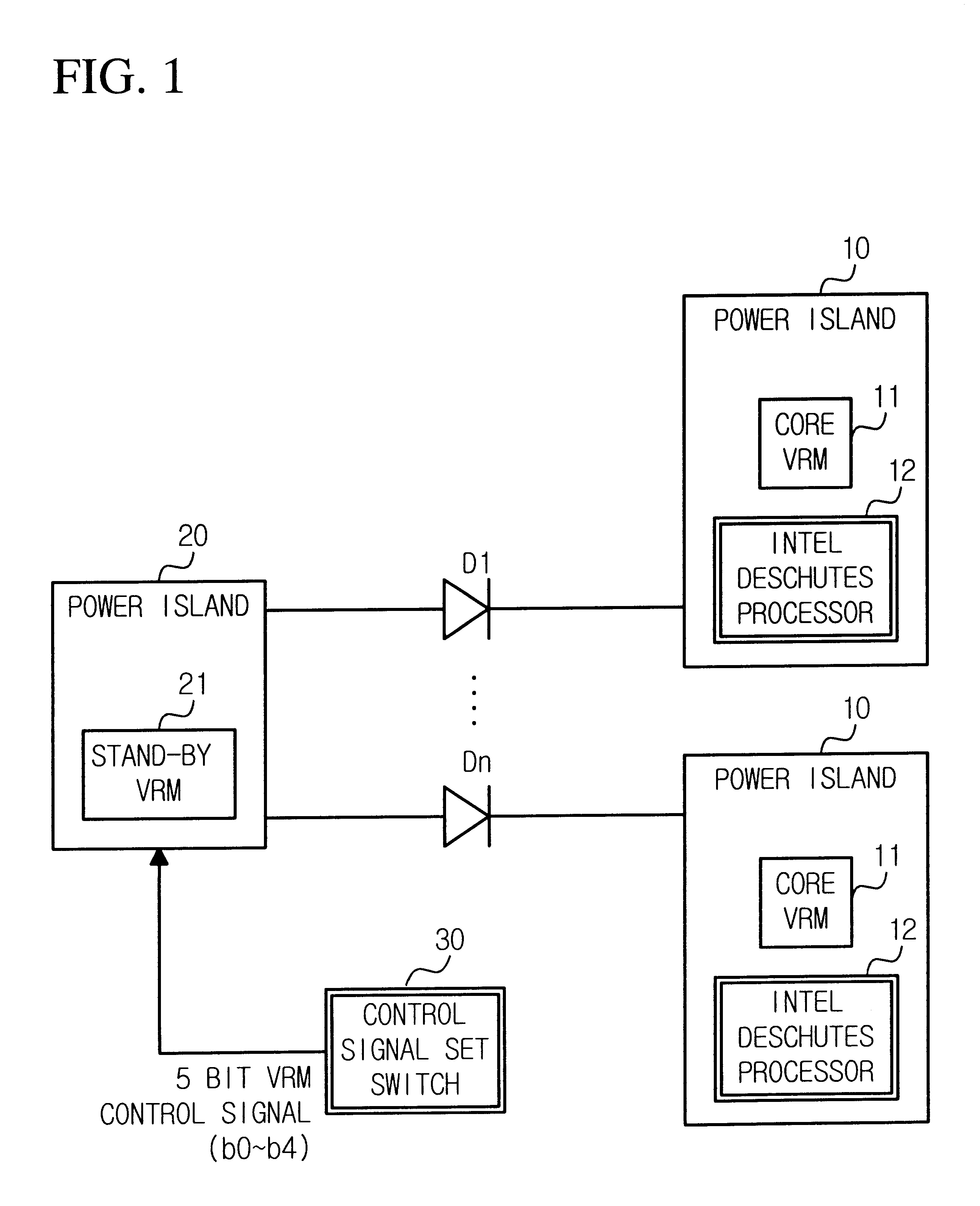 Fault tolerant voltage regulator module circuit for supplying core voltage and cache voltage to a processor