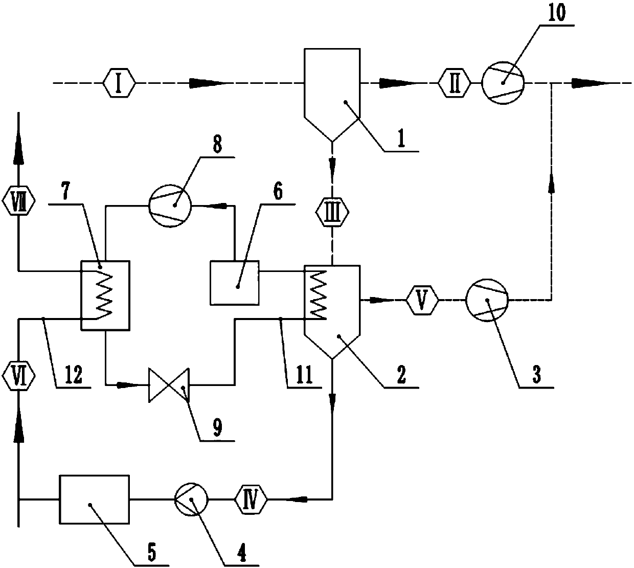 Method for recycling water and heat in flue gas discharged by coal-fired power plant and system thereof