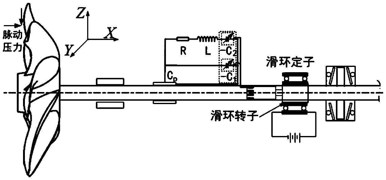 Self-adaptive piezoelectric shunt semi-passive control device and method controlled by shafting vibration