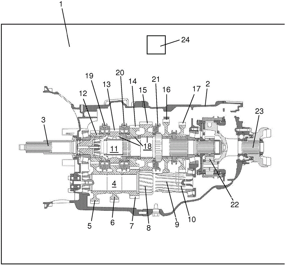 Arrangement in a gearbox