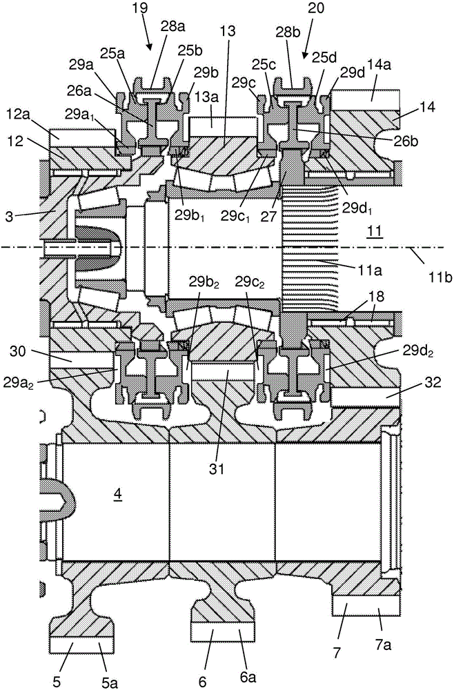 Arrangement in a gearbox