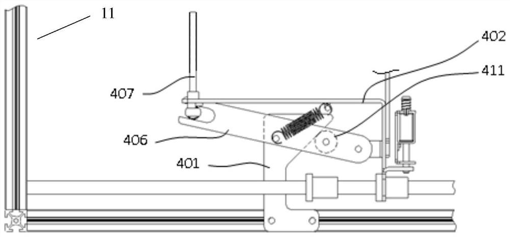 A half-folding and extracting device of an automatic clothes folding machine