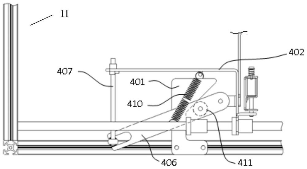 A half-folding and extracting device of an automatic clothes folding machine