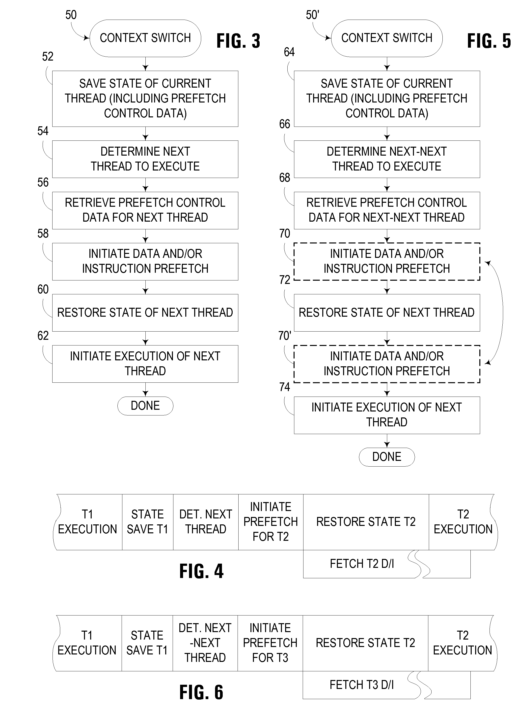 Context switch data prefetching in multithreaded computer