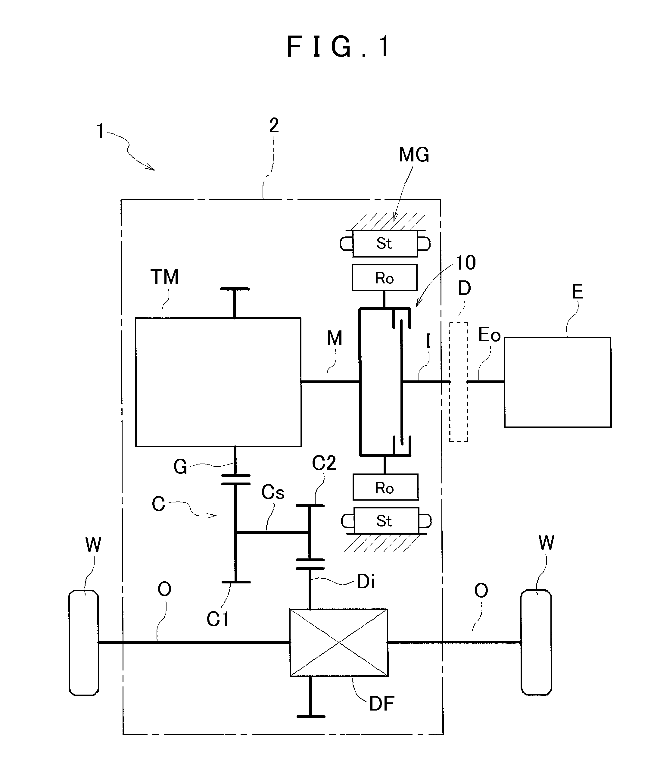 Hybrid drive speed change device