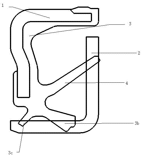 Combined sealing ring with high sealability and low torque