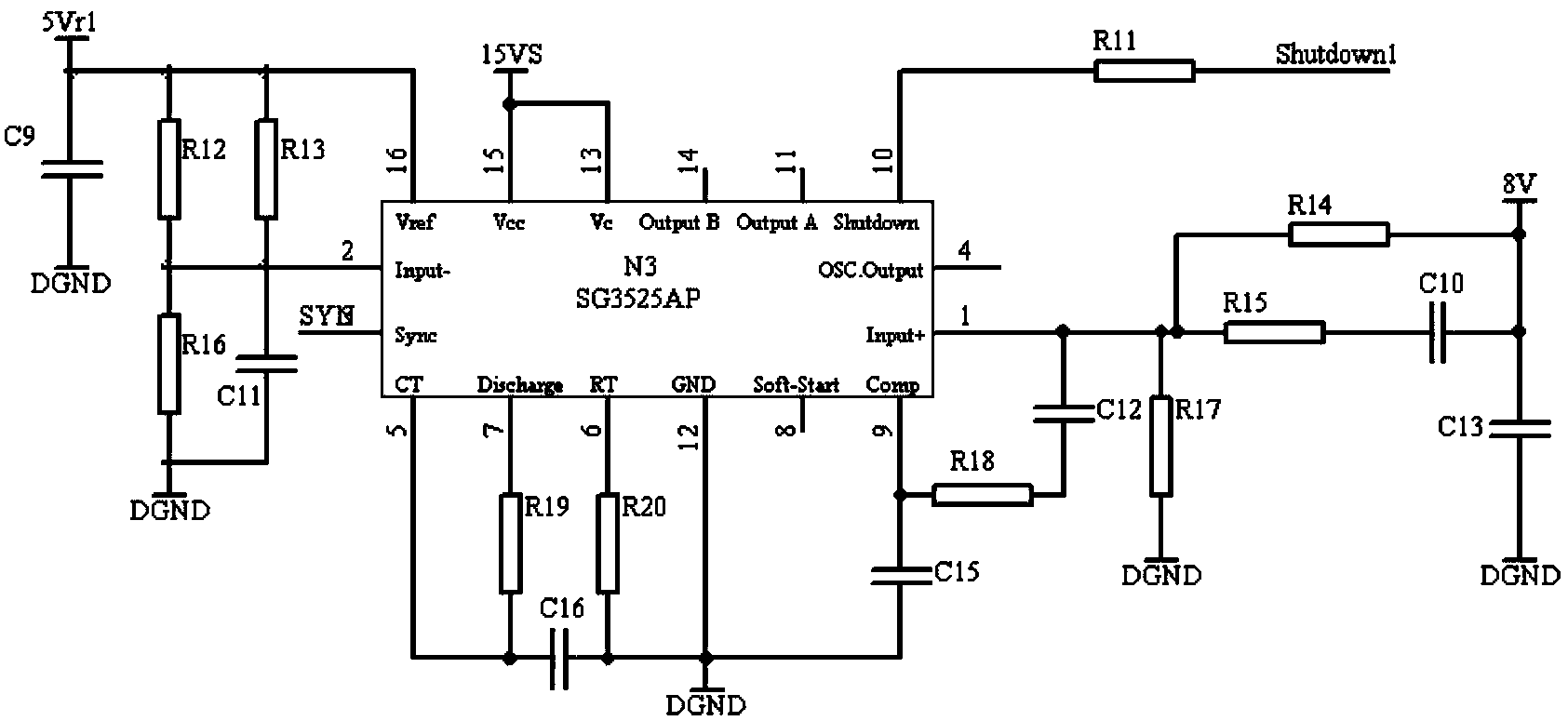 Synchronous spread spectrum circuit and method applied to program control direct-current power supply