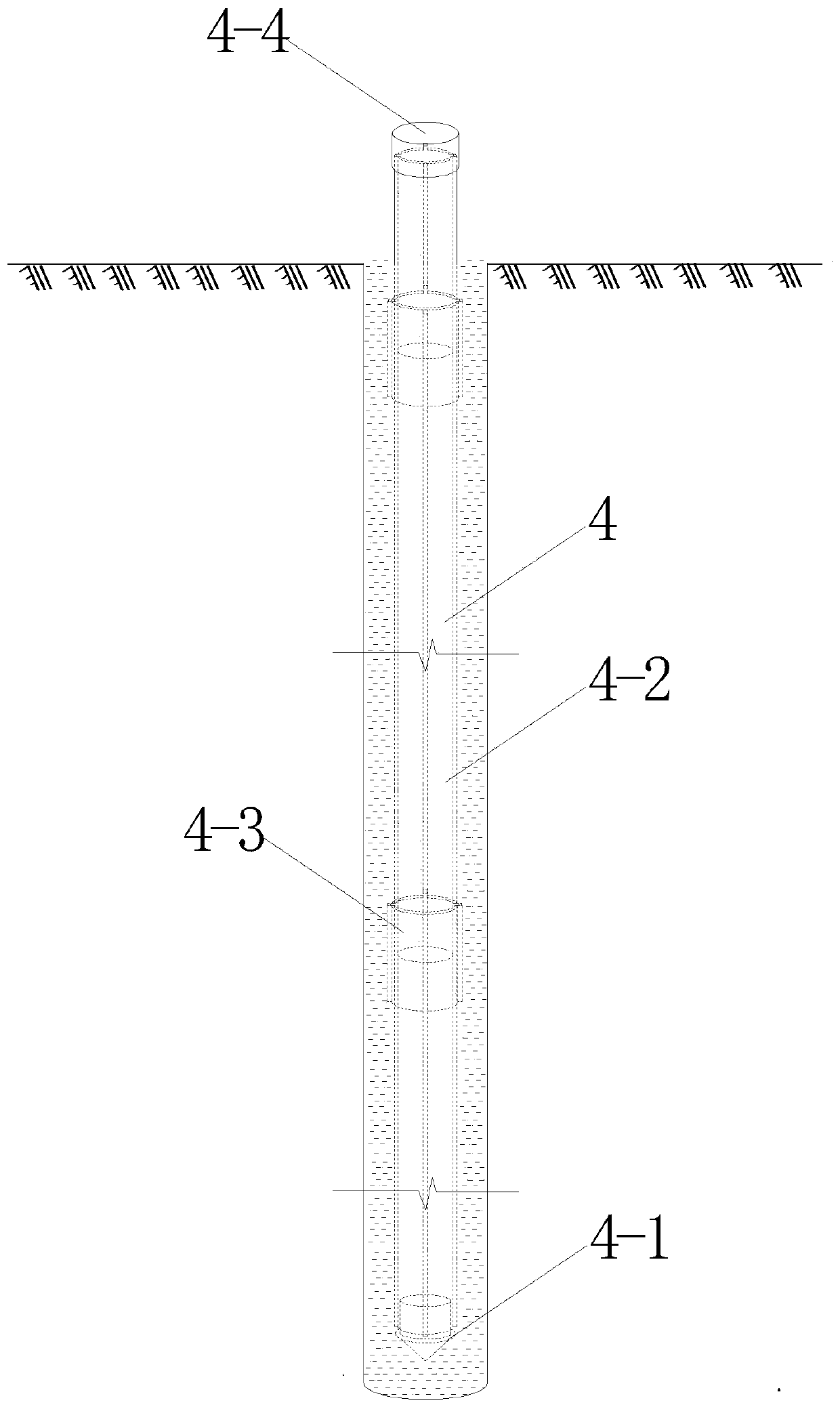 Auxiliary installation method of inclinometer for monitoring deep horizontal displacement of deep foundation pit