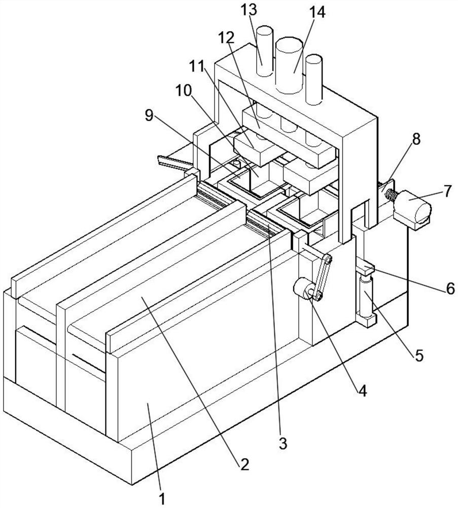 Automatic discharging and stamping equipment