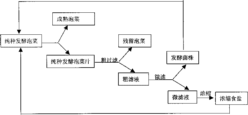 Method for recycling pure-breed fermented pickle juice