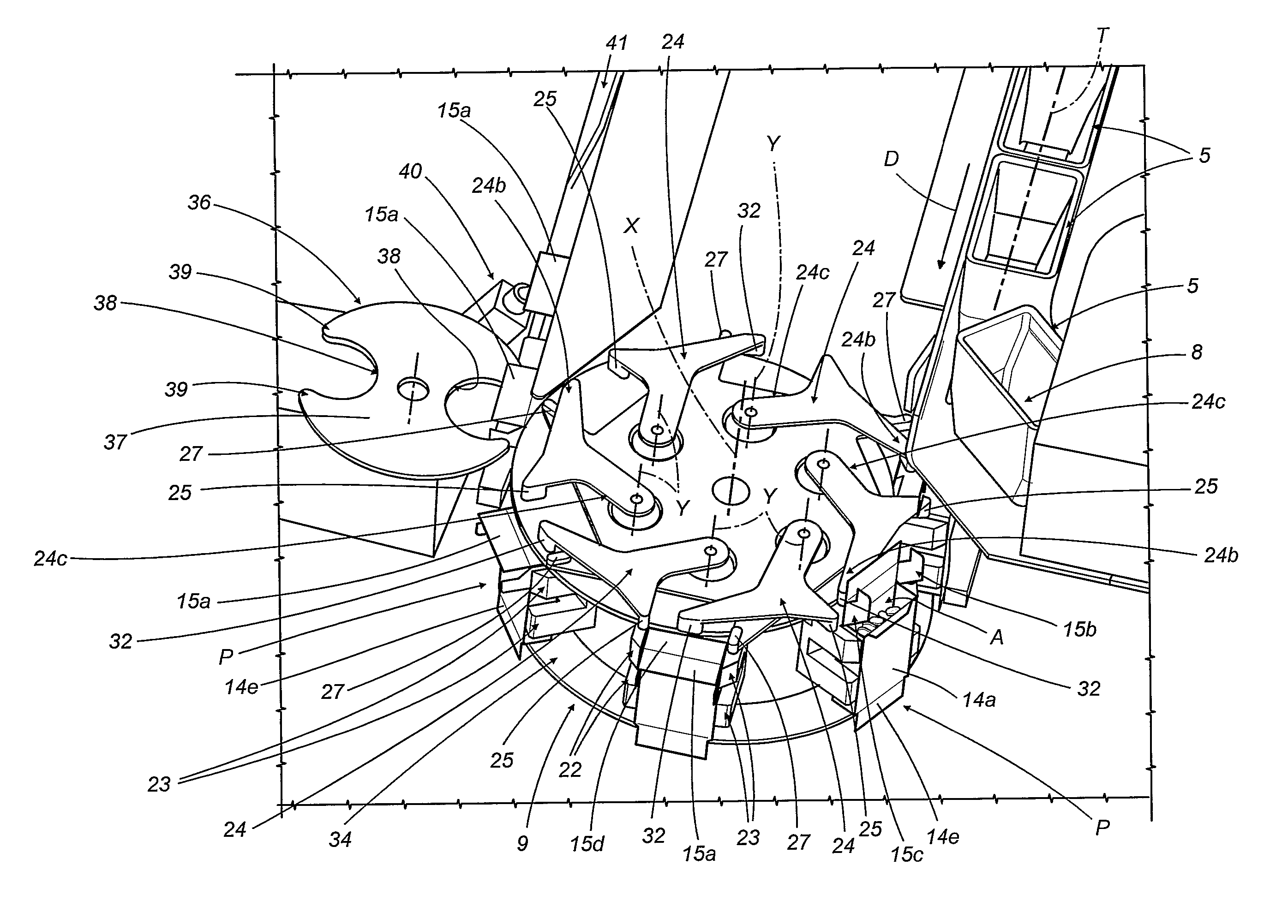 Device for Folding the Lids of Rigid Packets in Machines for Making Such Packets, and a Machine Incorporating Such a Device