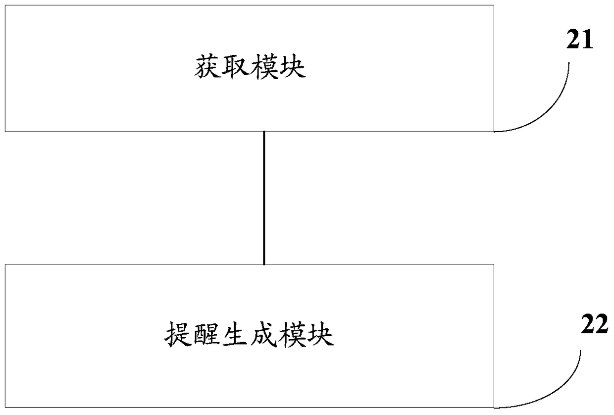 A method and device for prompting information to a user