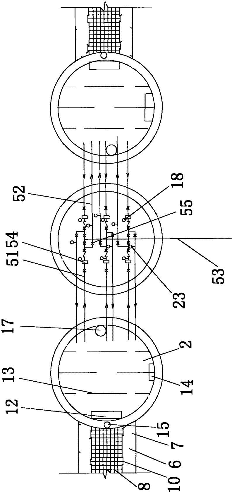 Novel backwashing water intake system for water purification building