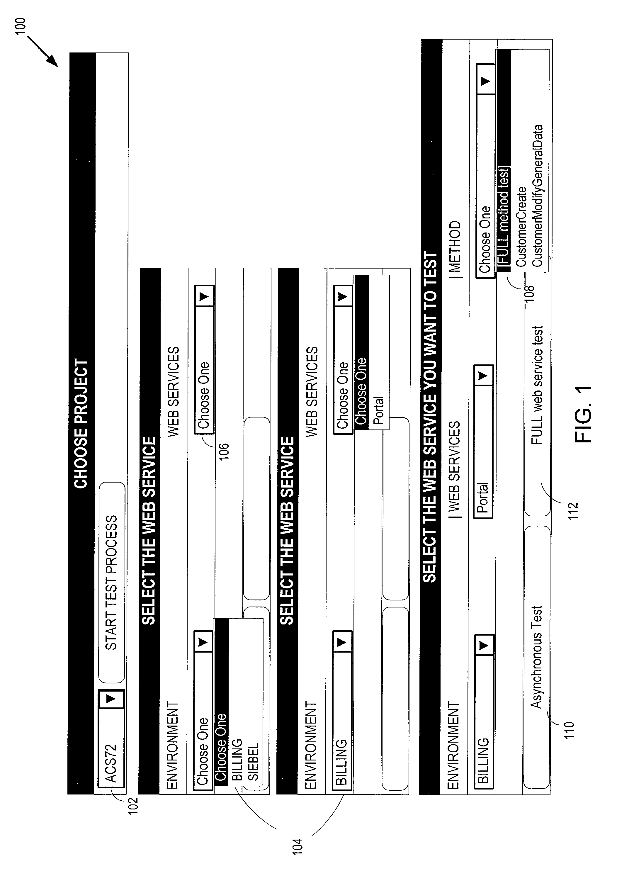 Test data creation and execution system for service oriented architecture