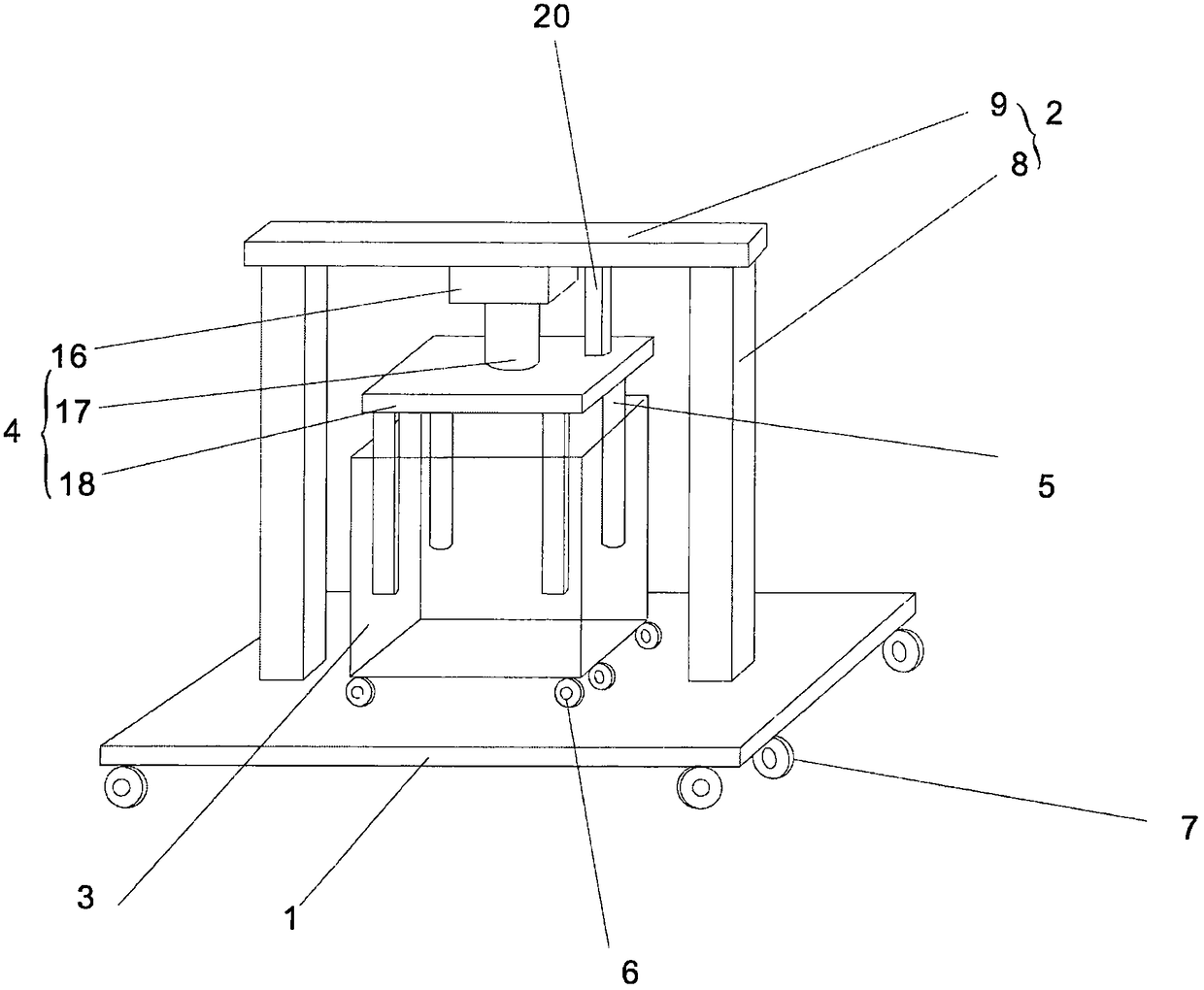 Device for conducting soil around pile destruction test