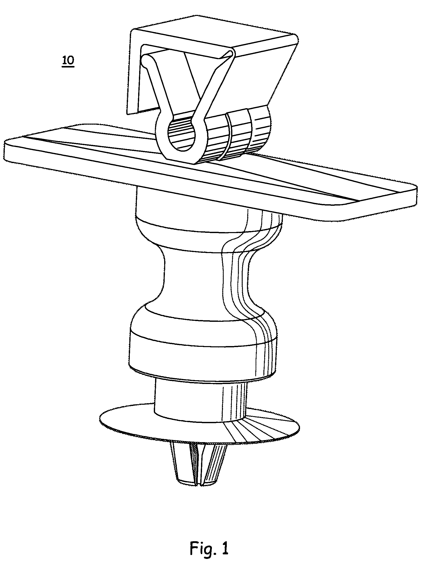 Mounting clip with improved noise vibration and harshness damping