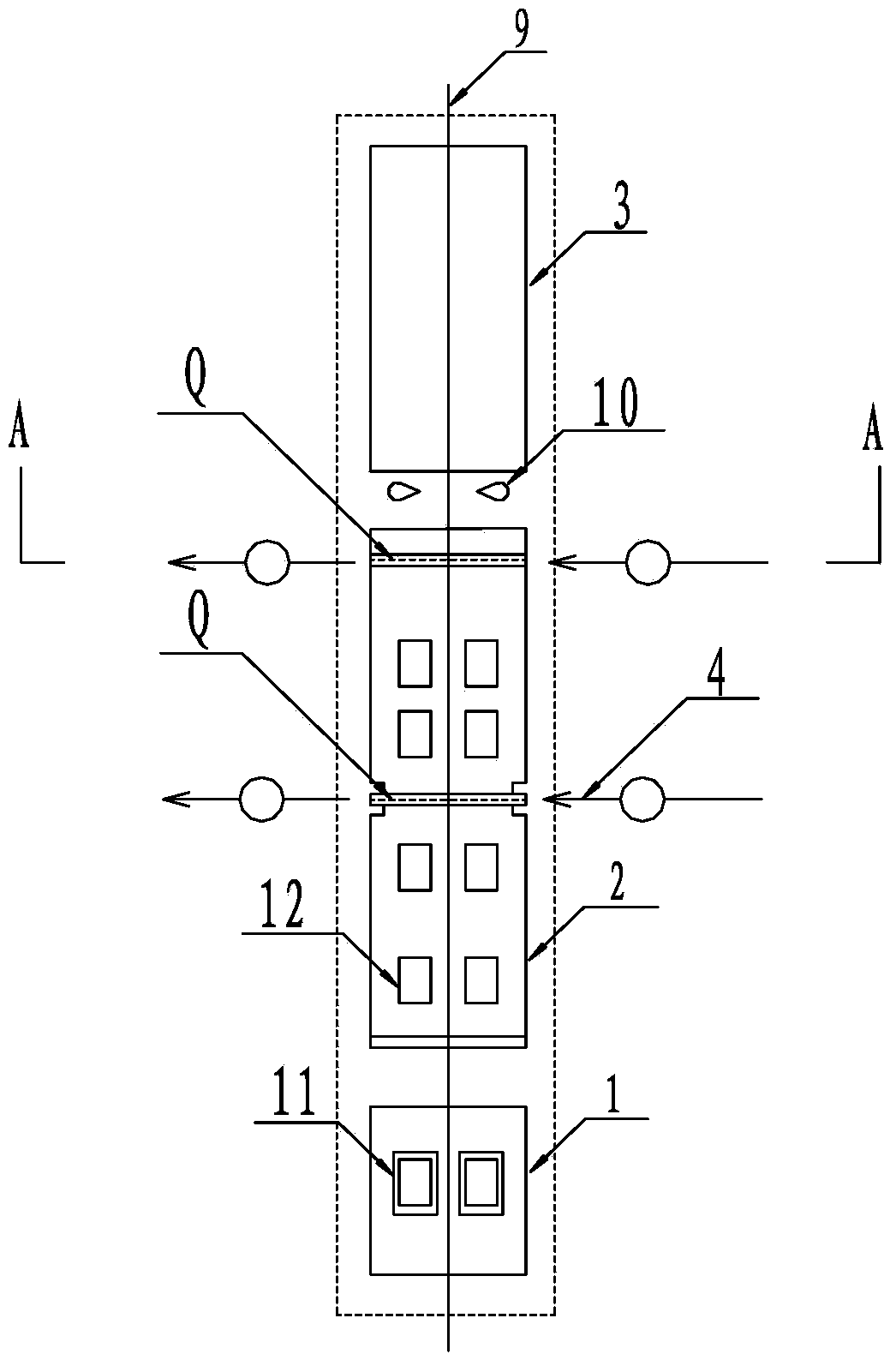 Segmented gas seal type heat treatment process of hot-galvanized strip steel and alloying furnace thereof