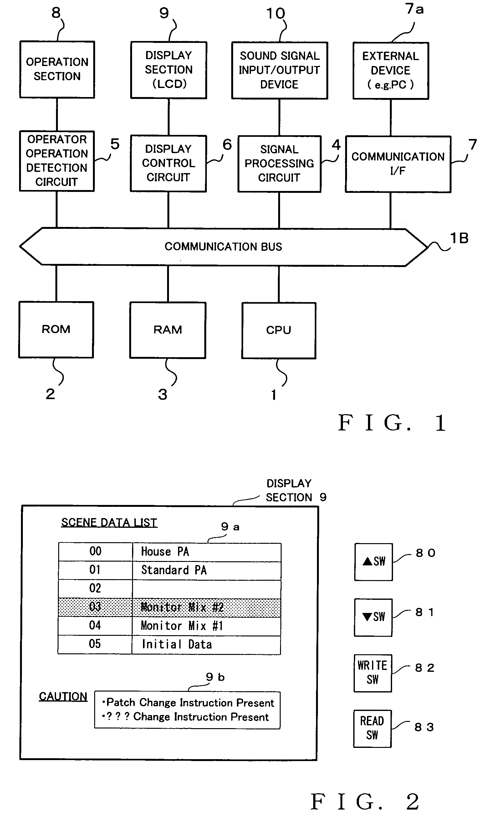 Parameter setting apparatus for audio mixer, and program therefor