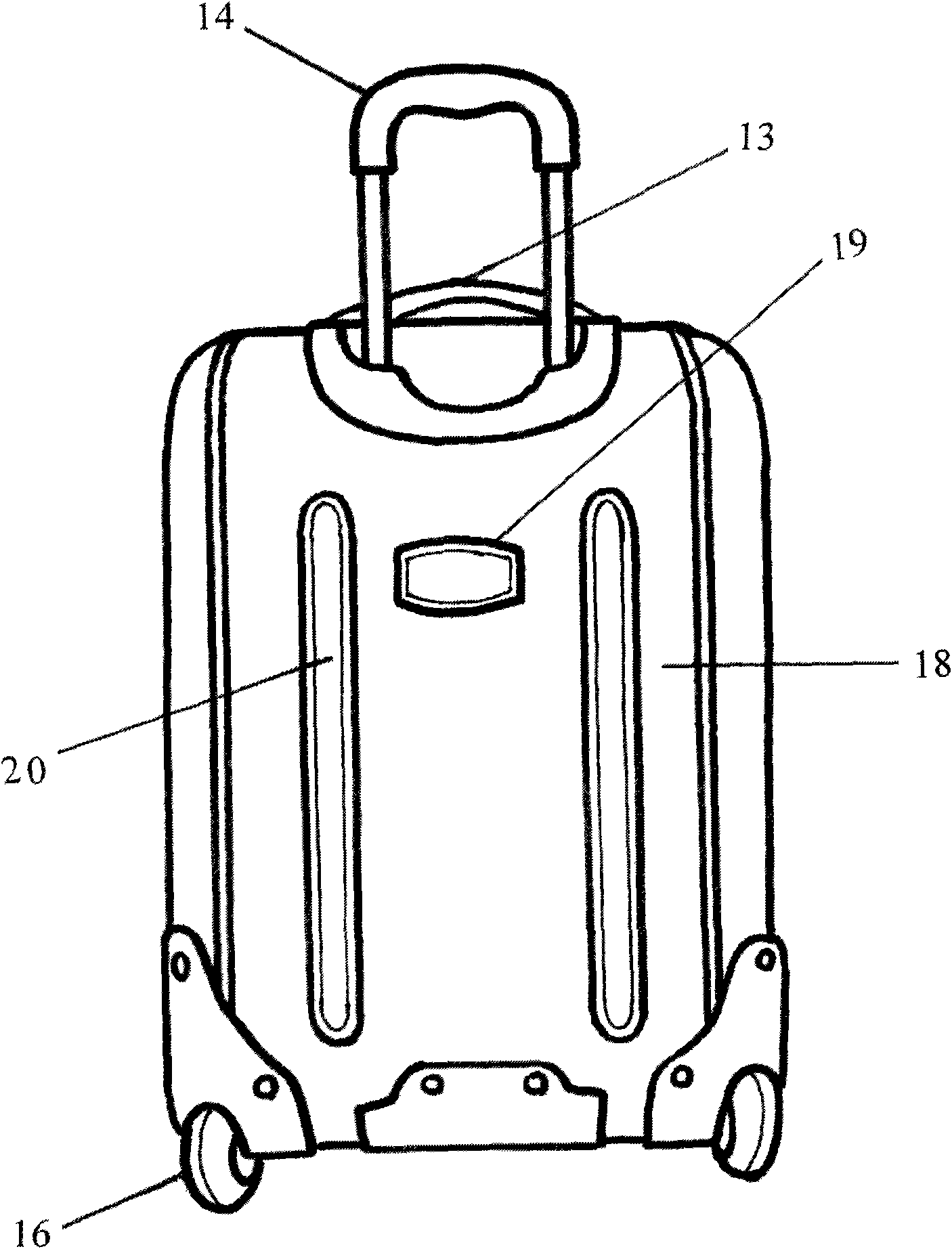 Draw-rod box having code lock and recessed blocks